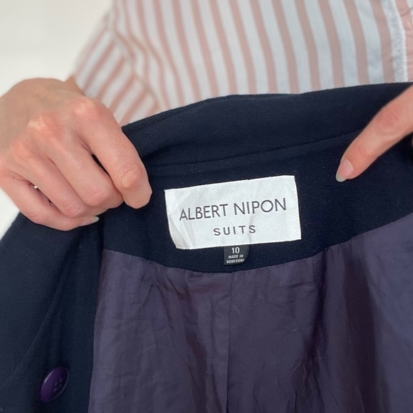 ALBERT NIPON Navy Blue Riding Blazer Jacket - Picture 5 of 5